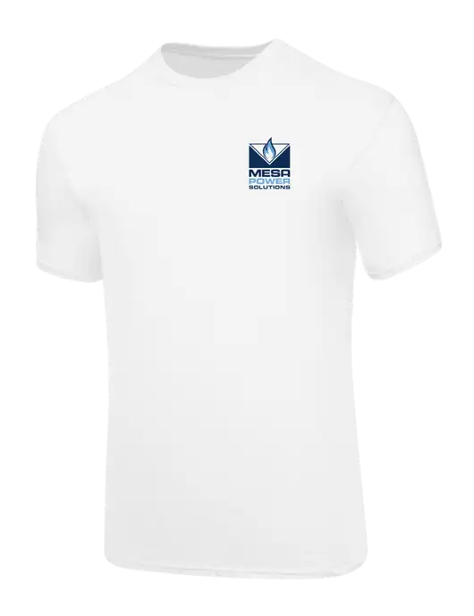 Core Blend White T-Shirt w/Mesa Solutions Logo