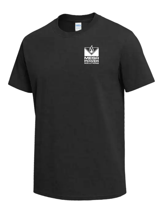 Dark Grey Heather Heavyweight 6.1 oz T-Shirt w/Mesa Solutions Logo