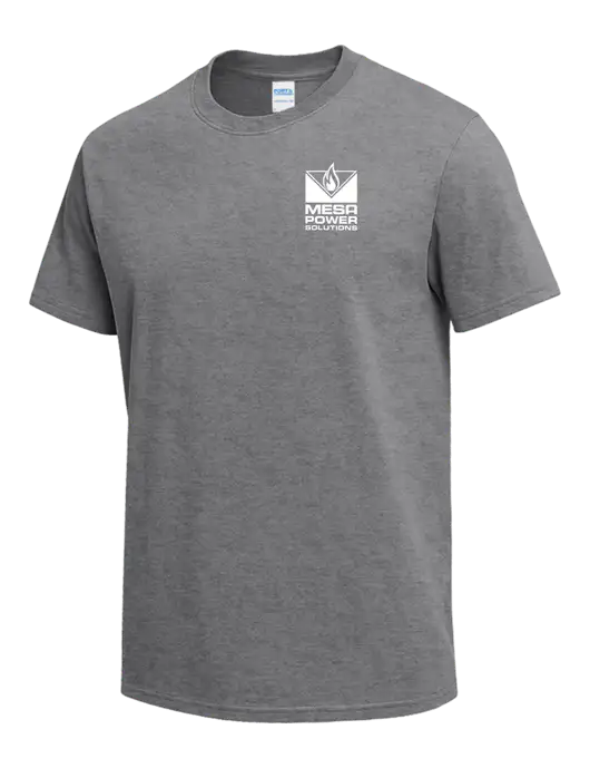 Medium Grey Heather Heavyweight 6.1 oz T-Shirt w/Mesa Solutions Logo
