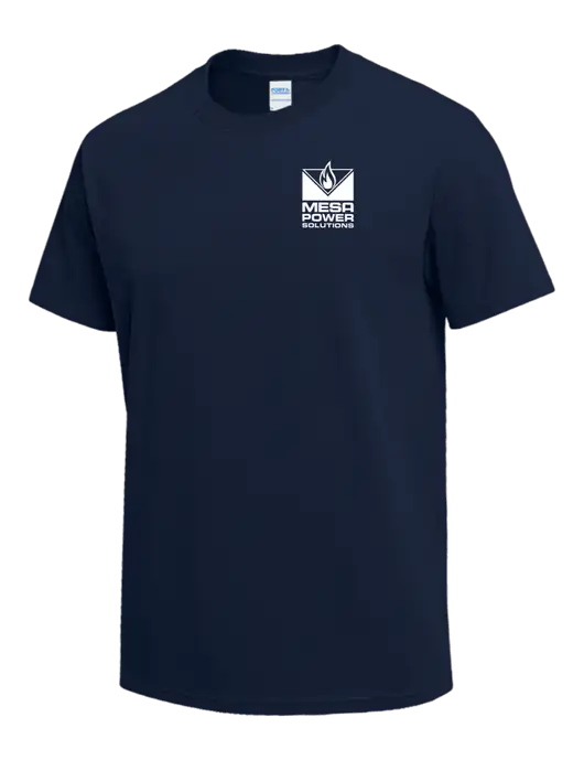 Navy Heavyweight 6.1 oz T-Shirt w/Mesa Solutions Logo