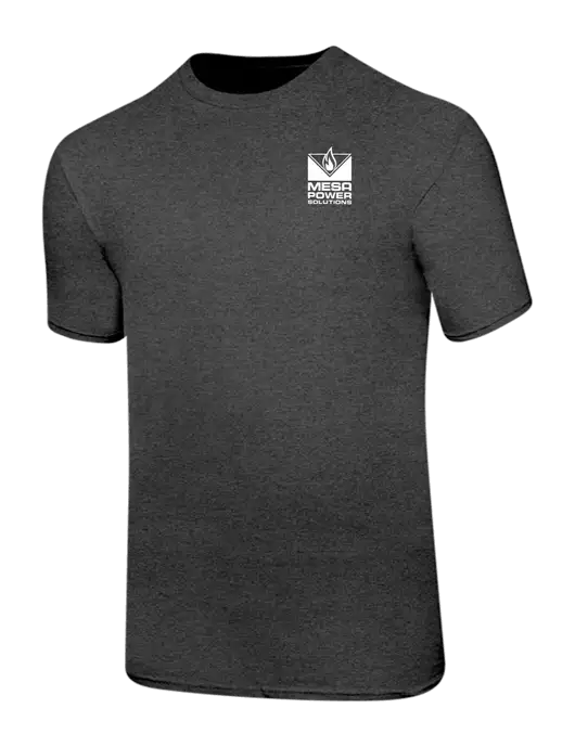 Ring Spun Dark Heather Grey 4.5 oz T-Shirt w/Mesa Solutions Logo