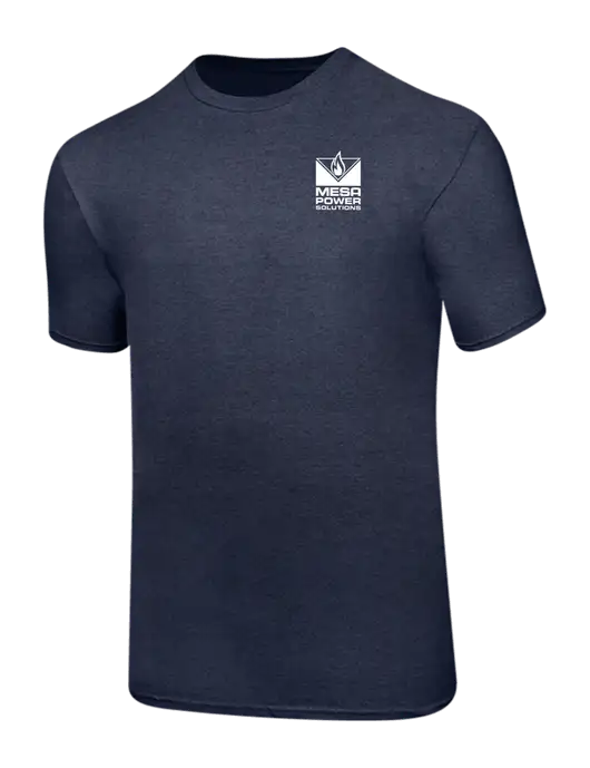 Ring Spun Heather Navy 4.5 oz T-Shirt w/Mesa Solutions Logo