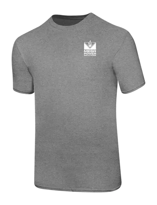 Ring Spun Light Heather Grey 4.5 oz T-Shirt w/Mesa Solutions Logo