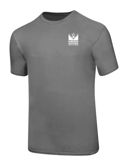 Ring Spun Medium Grey 4.5 oz T-Shirt w/Mesa Solutions Logo
