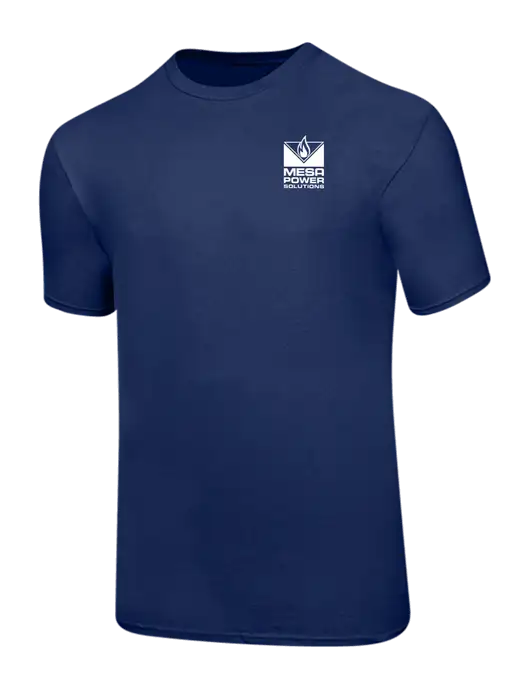 Ring Spun Navy 4.5 oz T-Shirt w/Mesa Solutions Logo