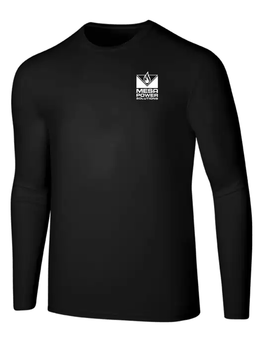 Seriously Soft Black Long Sleeve T-Shirt w/Mesa Solutions Logo