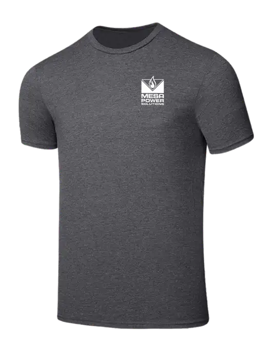 Seriously Soft Heathered Charcoal T-Shirt w/Mesa Solutions Logo