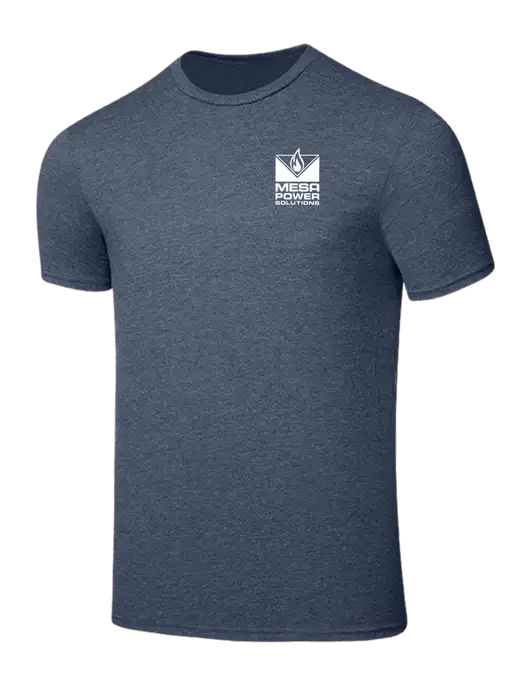 Seriously Soft Heathered Navy T-Shirt w/Mesa Solutions Logo