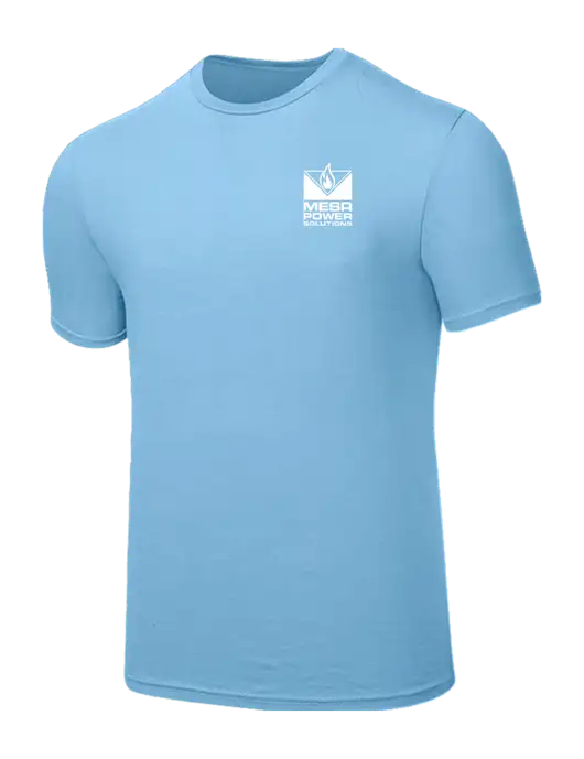 Seriously Soft Light Blue T-Shirt w/Mesa Solutions Logo