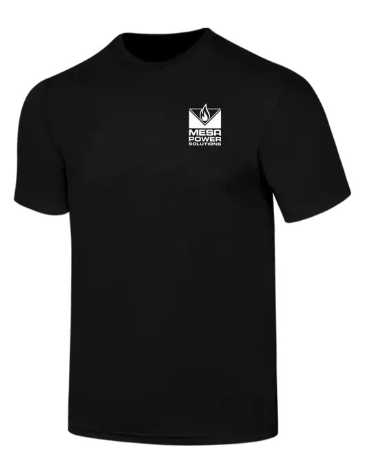 Simply Soft Black 4.5oz  Poly/Combed Ring Spun Cotton T-Shirt w/Mesa Solutions Logo