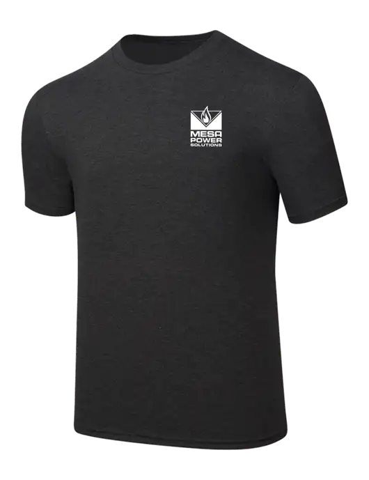 Simply Soft Black Frost 4.5oz  Poly/Combed Ring Spun Cotton T-Shirt w/Mesa Solutions Logo