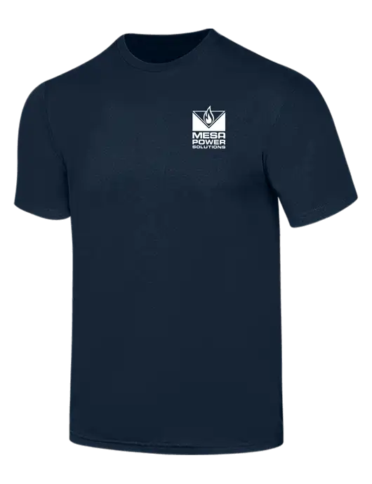 Simply Soft Navy 4.5oz  Poly/Combed Ring Spun Cotton T-Shirt w/Mesa Solutions Logo