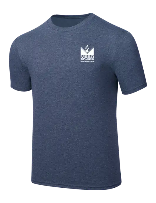 Simply Soft Navy Frost 4.5oz  Poly/Combed Ring Spun Cotton T-Shirt w/Mesa Solutions Logo