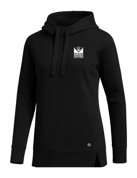 OGIO Black Womens Luuma Pullover Fleece Hoodie w/Mesa Solutions Logo