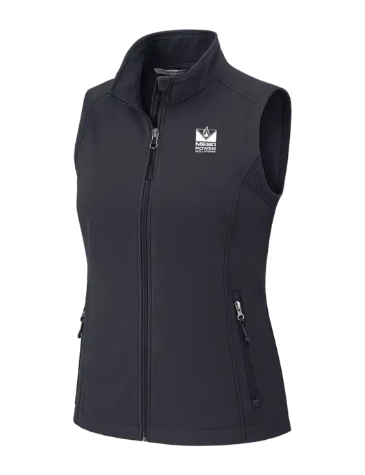 Charcoal Grey Womens Core Soft Shell Vest w/Mesa Solutions Logo