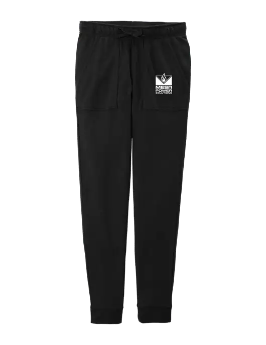 Womens Posicharge Tri-blend Wicking Black Triad Solid Fleece Jogger w/Mesa Solutions Logo