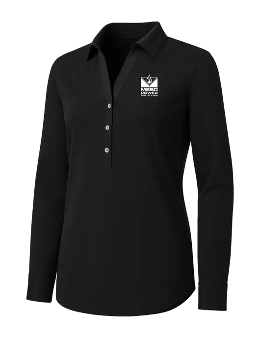 Womens Black City Stretch Shirt w/Mesa Solutions Logo
