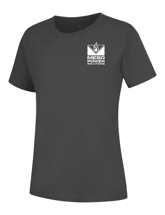 Womens Charcoal Core Blend Tee w/Mesa Solutions Logo