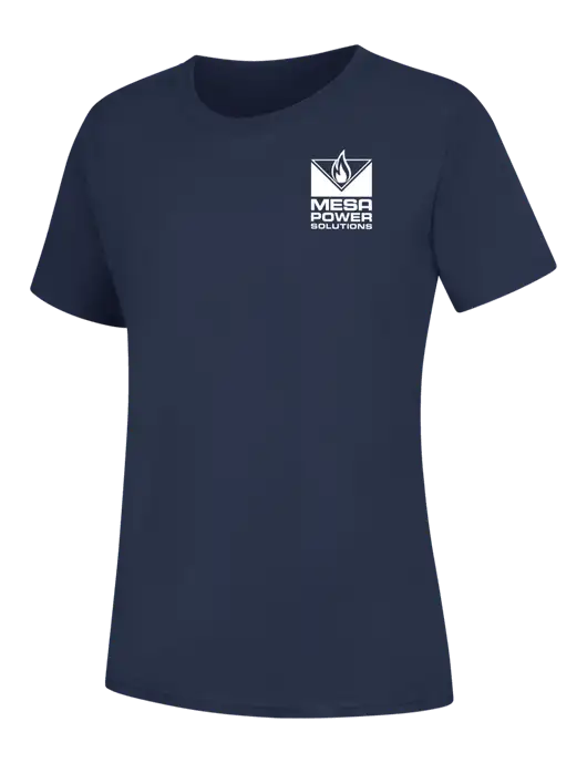 Womens Navy Core Blend Tee w/Mesa Solutions Logo