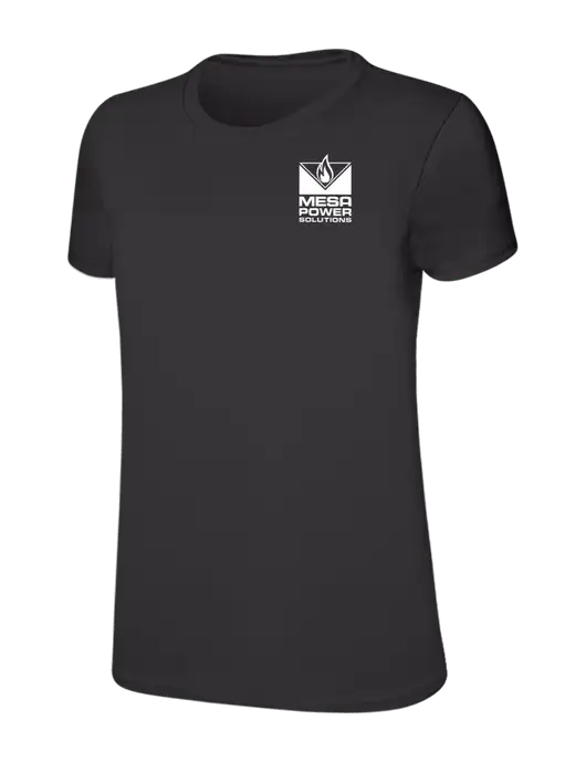 Womens Ring Spun Charcoal 4.5 oz T-Shirt w/Mesa Solutions Logo
