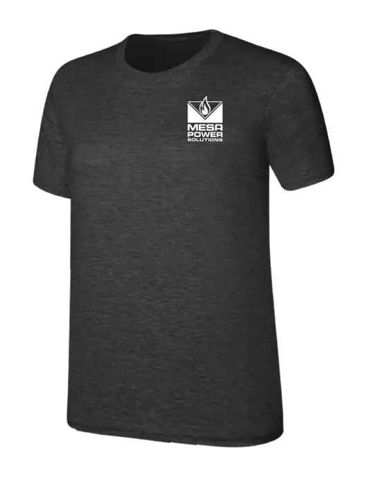 Womens Ring Spun Dark Heather Grey 4.5 oz T-Shirt w/Mesa Solutions Logo