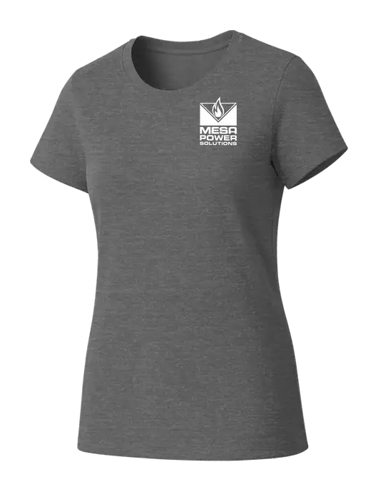 Womens Seriously Soft Grey Frost T-Shirt w/Mesa Solutions Logo